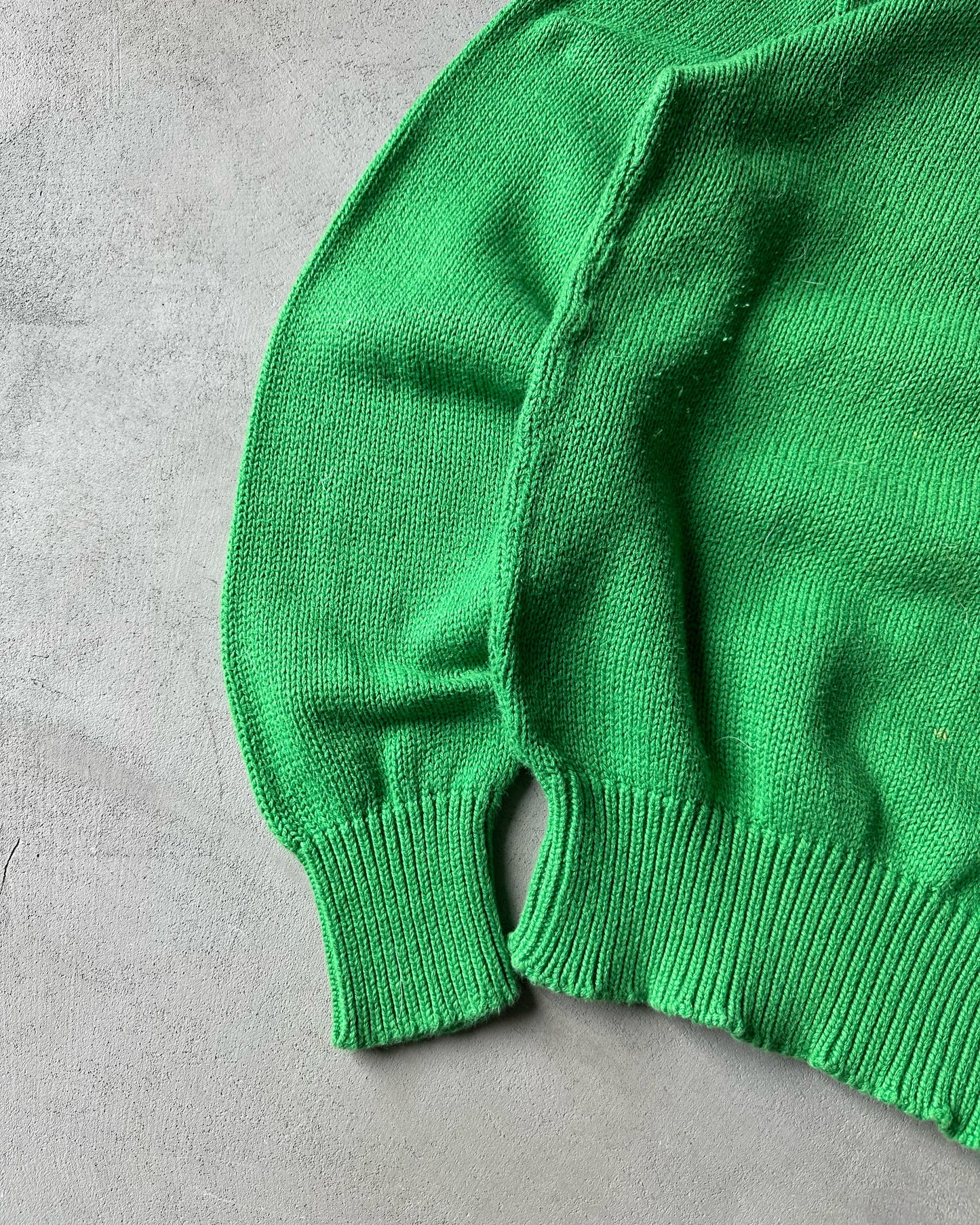 1990s - Faded Kelly Green Woolrich Cotton Sweater - M/L