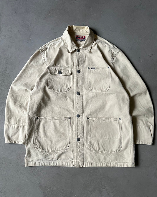 1990s - Cream Chore Jacket - M