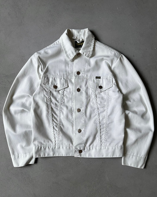 1980s - White Wrangler Trucker Jacket - XS