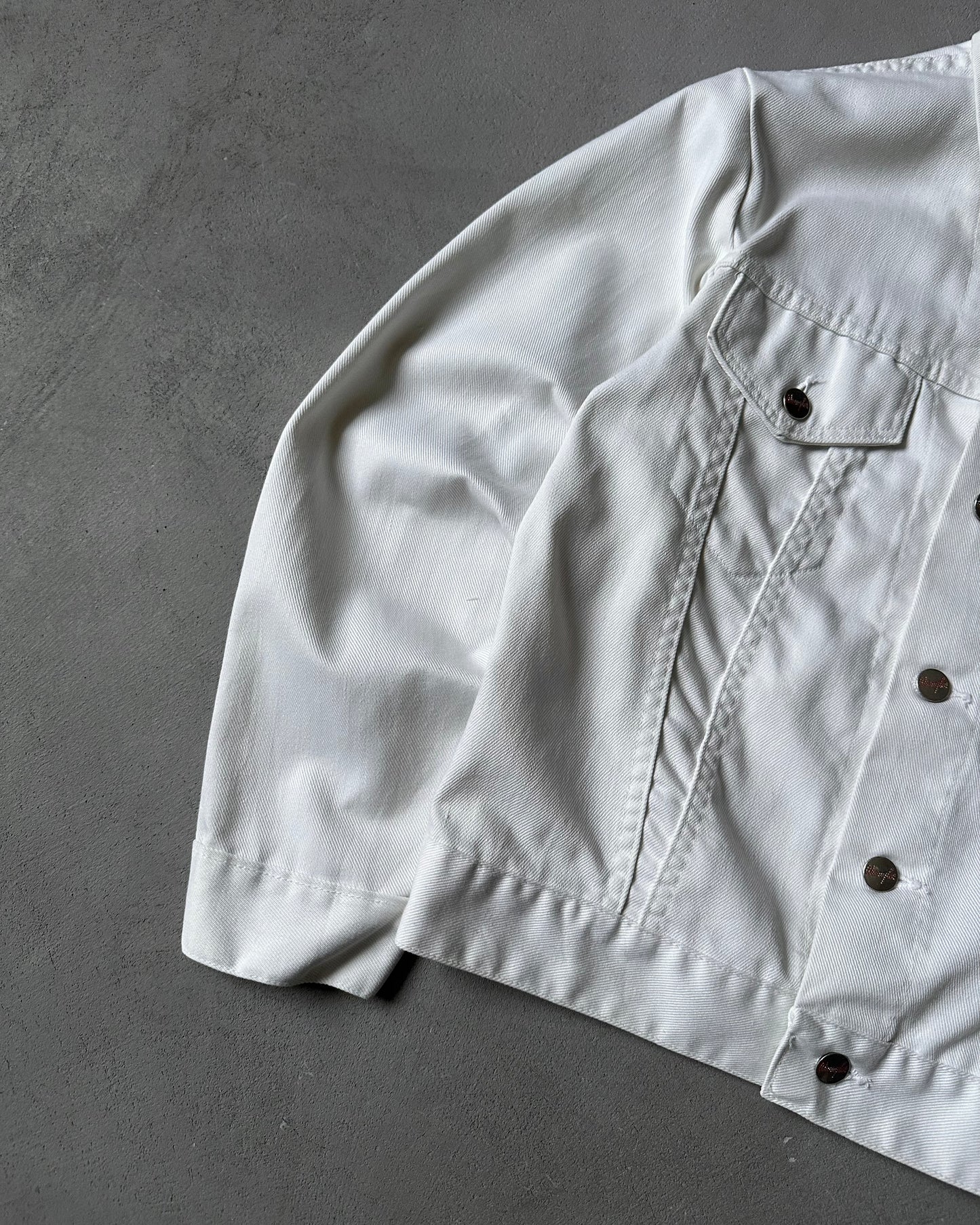 1980s - White Wrangler Trucker Jacket - XS
