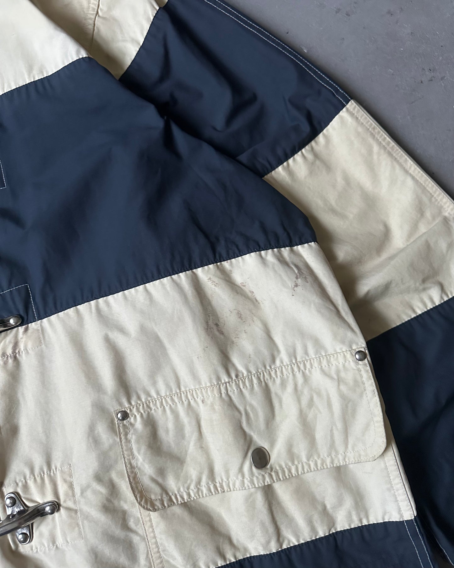 2000s - Navy/Cream Fireman Jacket - XL