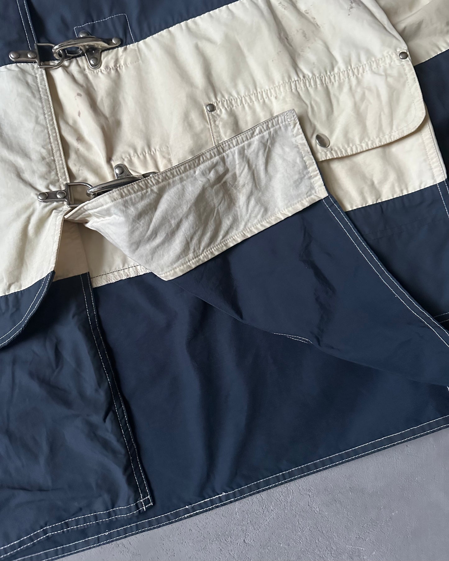 2000s - Navy/Cream Fireman Jacket - XL