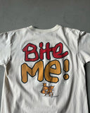 1990s - Cream "Bite Me" T-Shirt - M/L