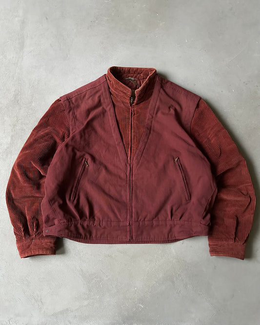 1990s - Burnt Orange Corduroy Jacket - L