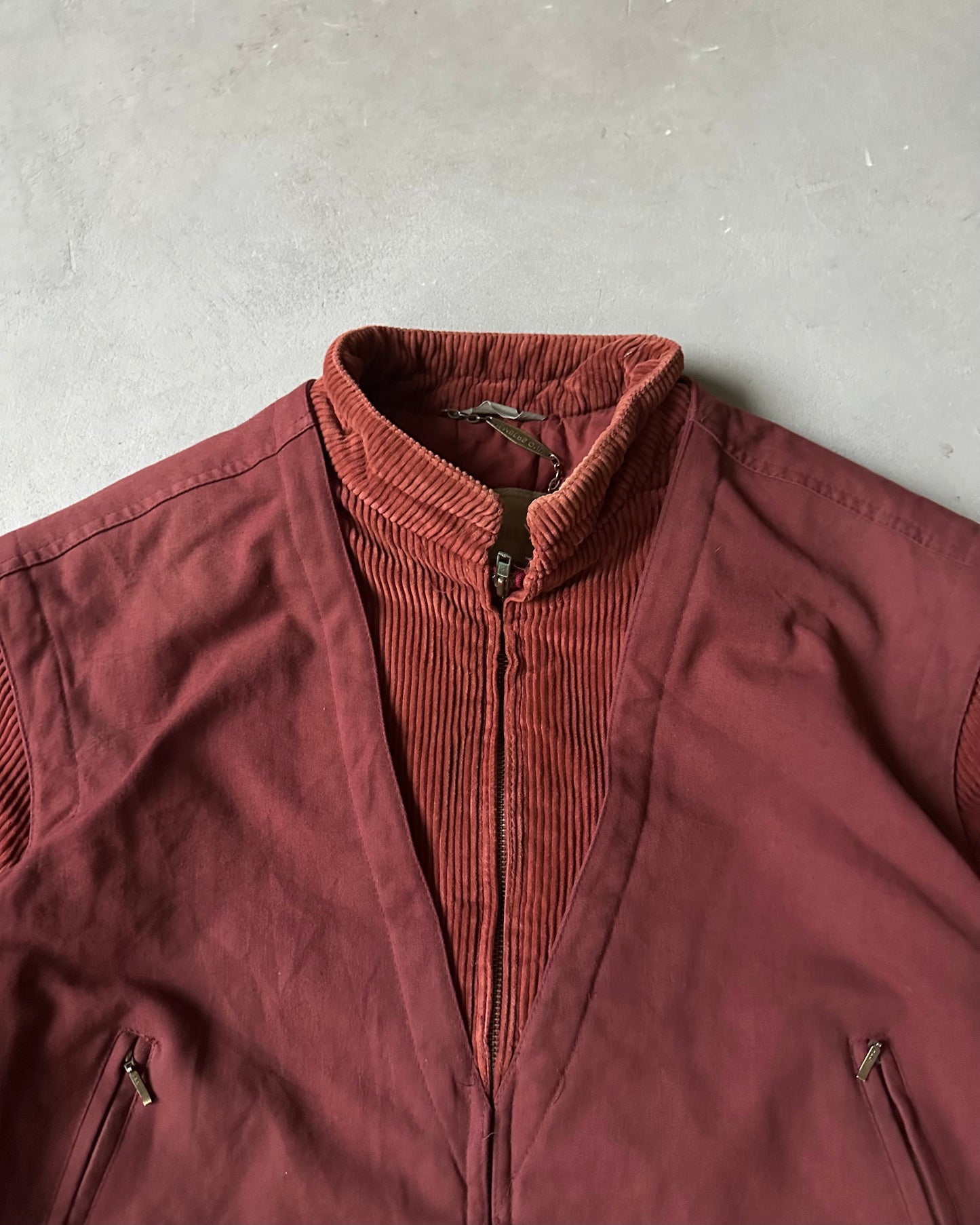 1990s - Burnt Orange Corduroy Jacket - L