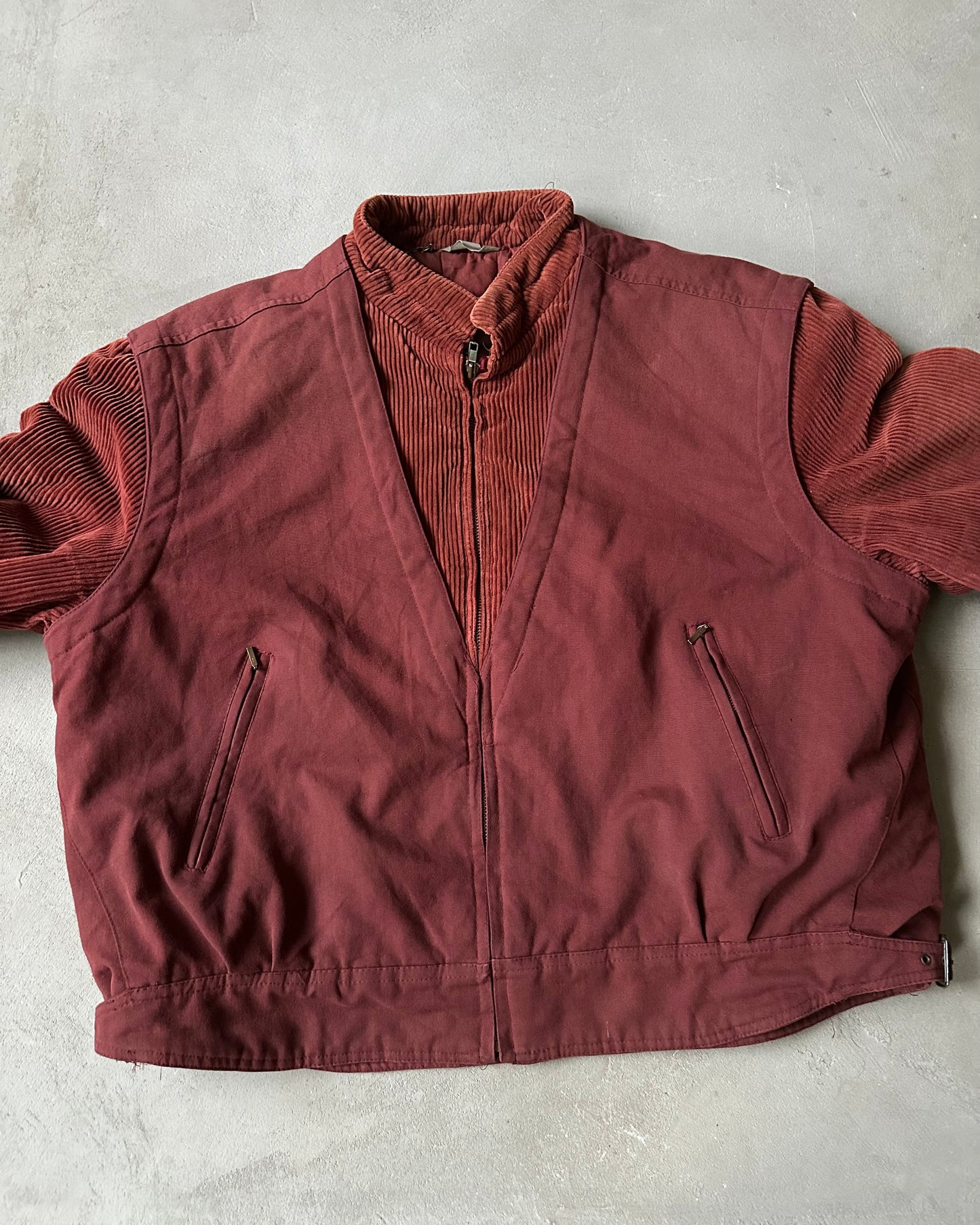 1990s - Burnt Orange Corduroy Jacket - L