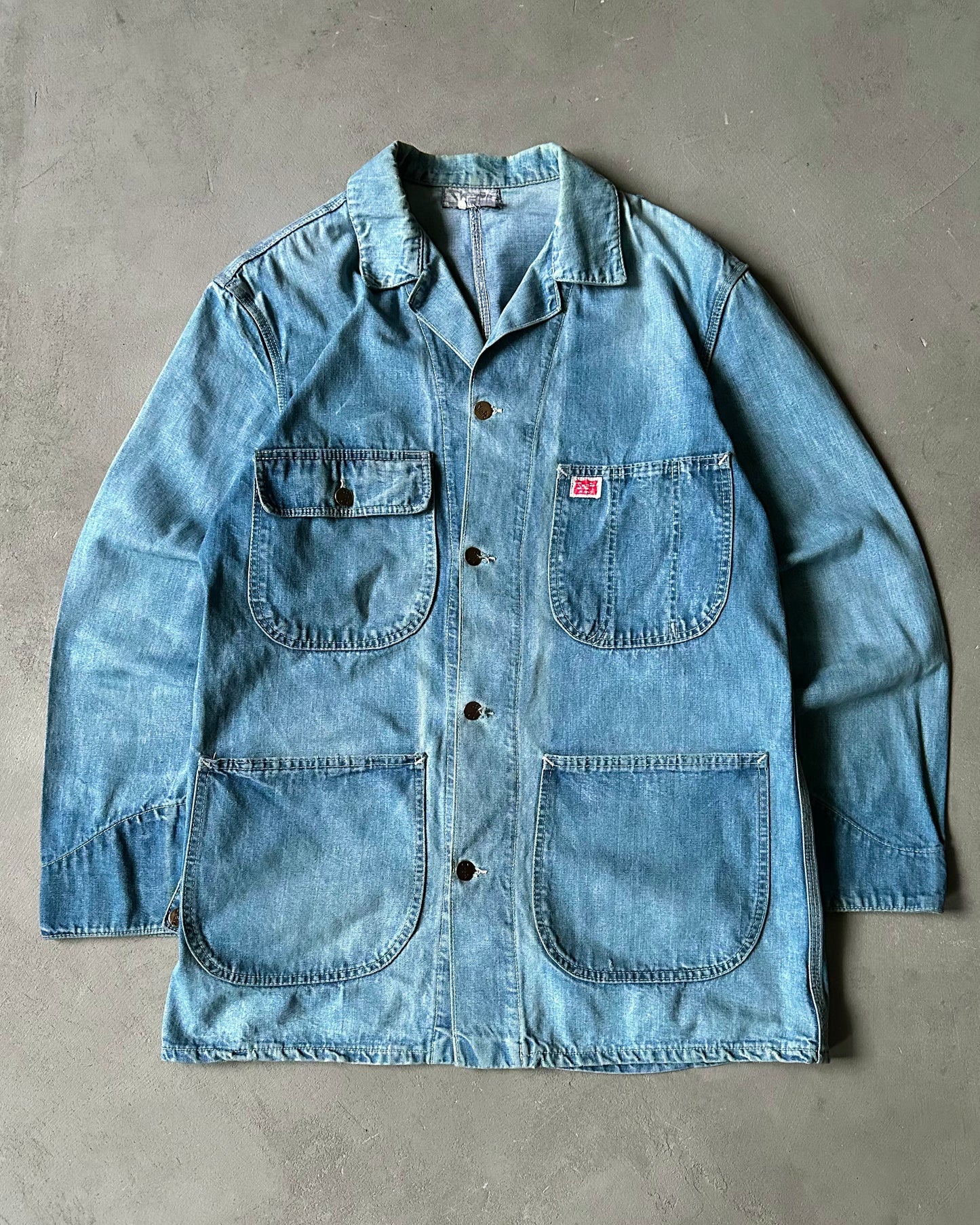 Années 1970 - Veste de travail en jean - M/L