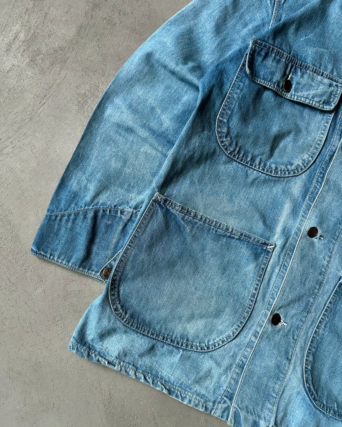 Années 1970 - Veste de travail en jean - M/L
