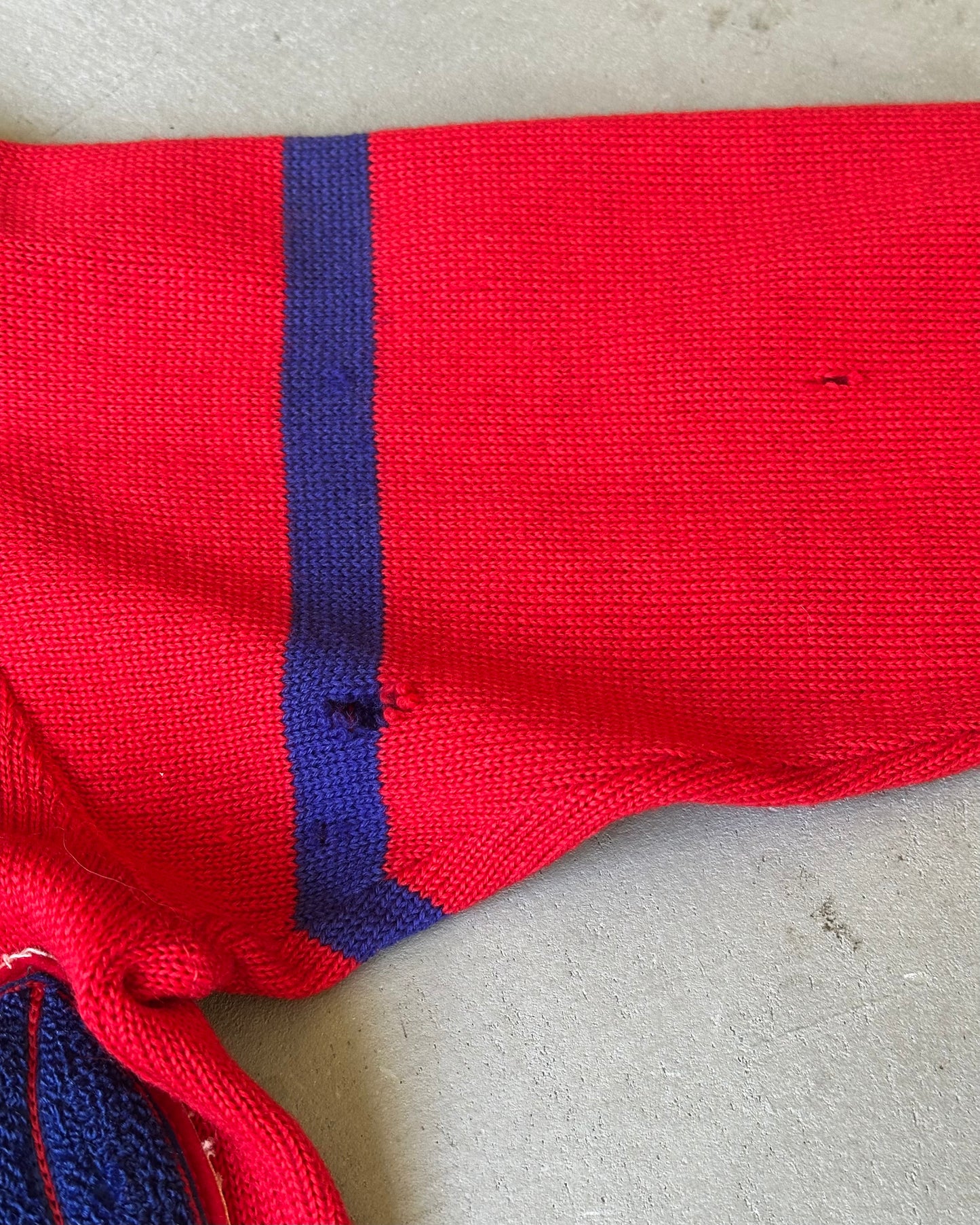 Années 1960 - Cardigan Letterman Rouge vieilli - T/M