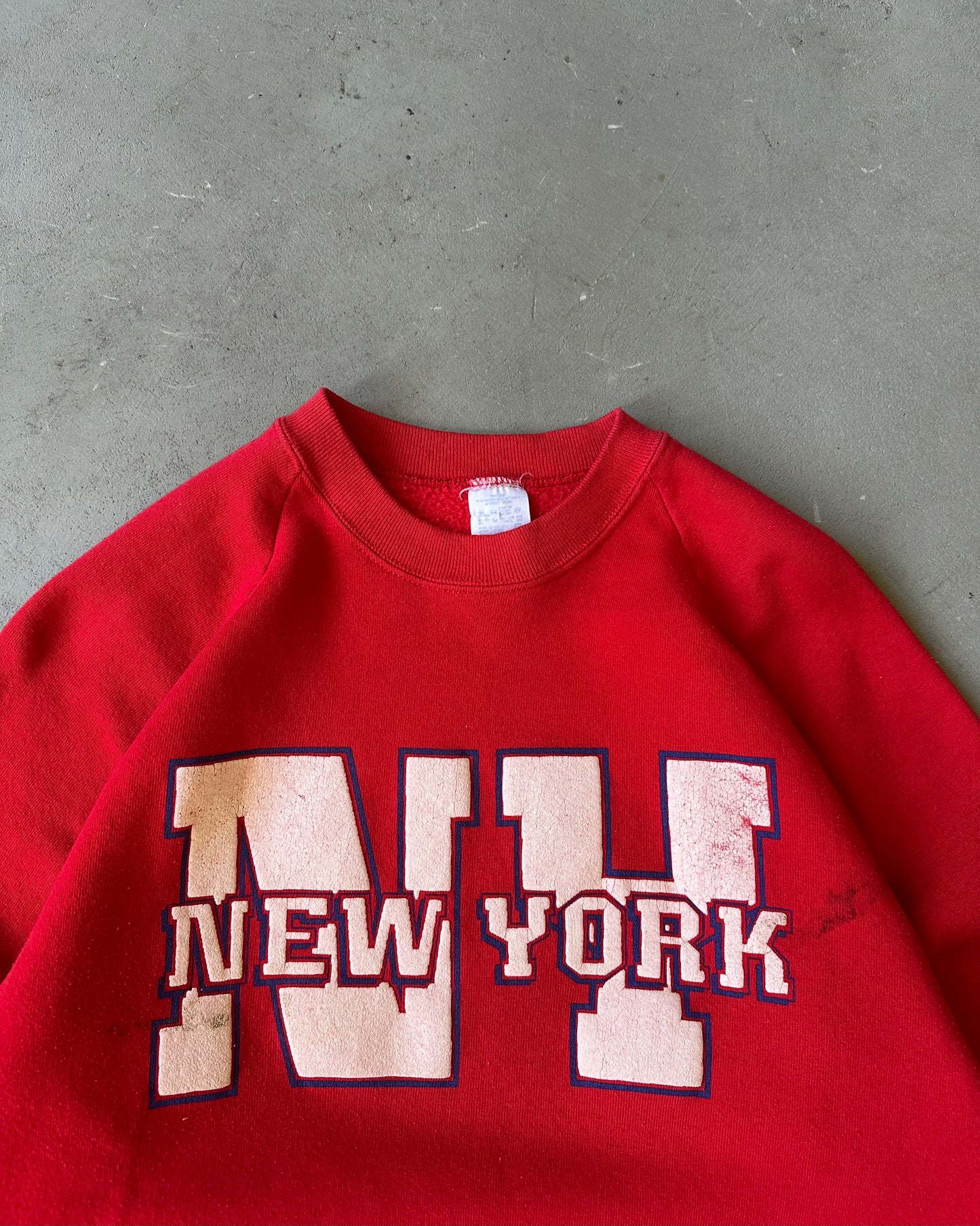 1980s - Red NY Crewneck - M