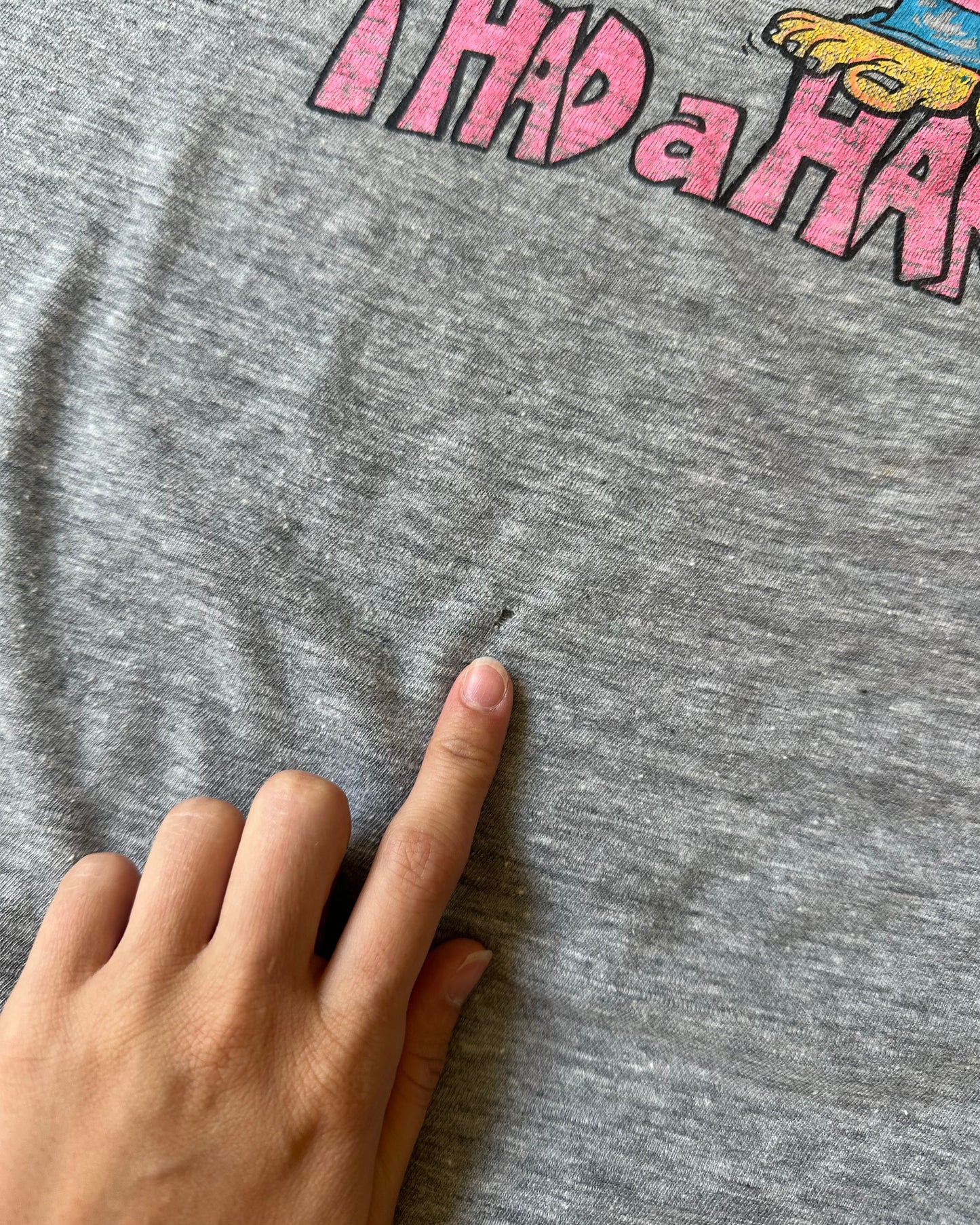 1980s - Grey Hard Day T-Shirt - M/L