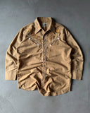 1970s - Tan MWG Pearl Snap Western Shirt - L/XL