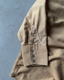 1970s - Tan MWG Pearl Snap Western Shirt - L/XL
