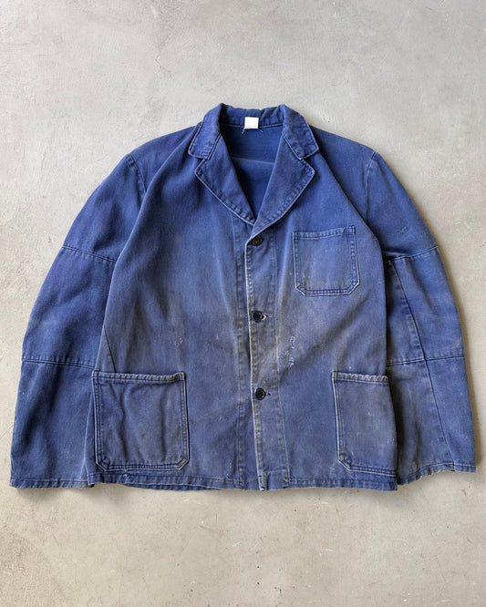 1990s - Distressed Blue French Chore - M
