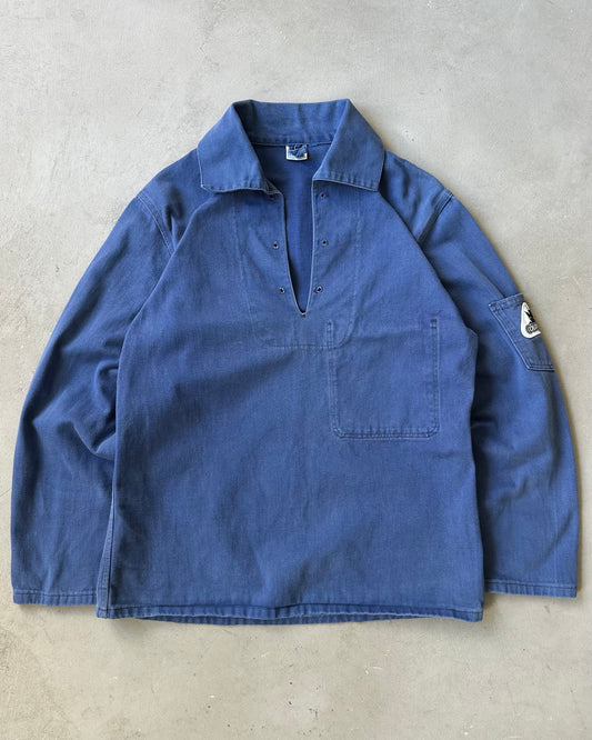 1980s - Blue Columbus French Fisherman Overshirt - M