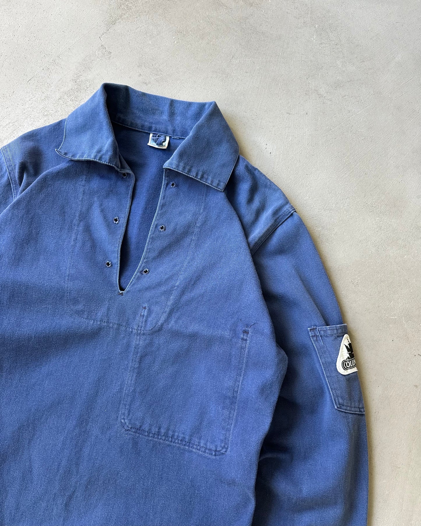 1980s - Blue Columbus French Fisherman Overshirt - M