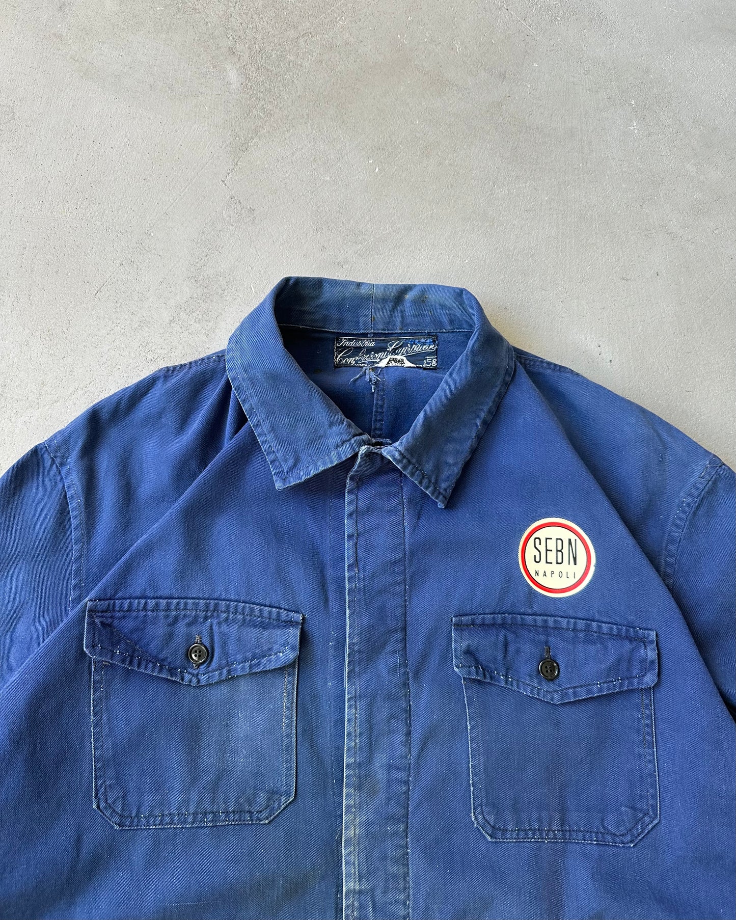 1960s - Distressed Blue SEBN French Chore - L/XL
