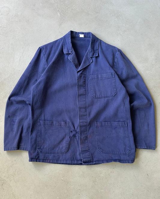 1980s - Distressed Blue French Chore - M/L
