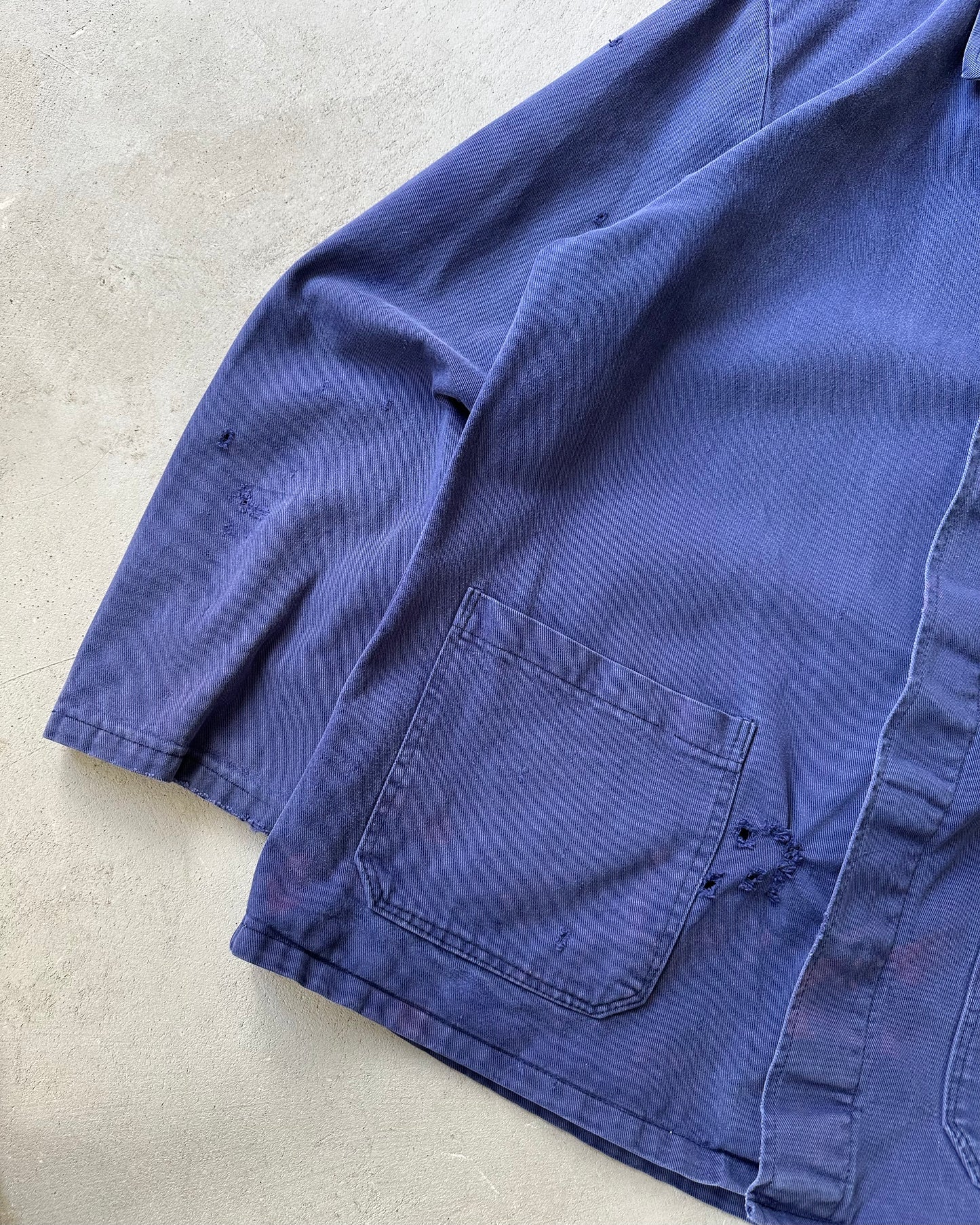 1980s - Distressed Blue French Chore - M/L