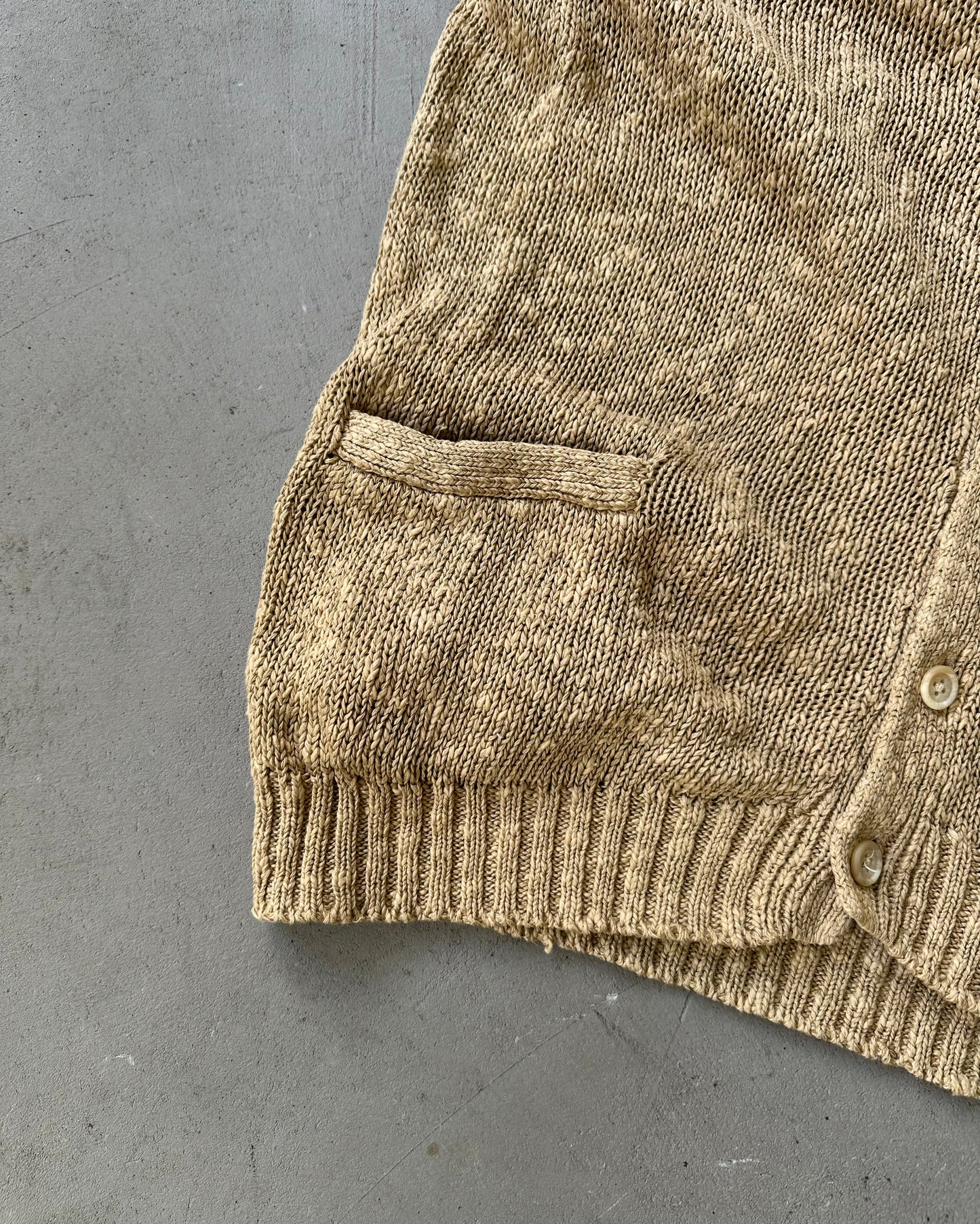 1990s - Camel Banana Republic Sweater Vest - M