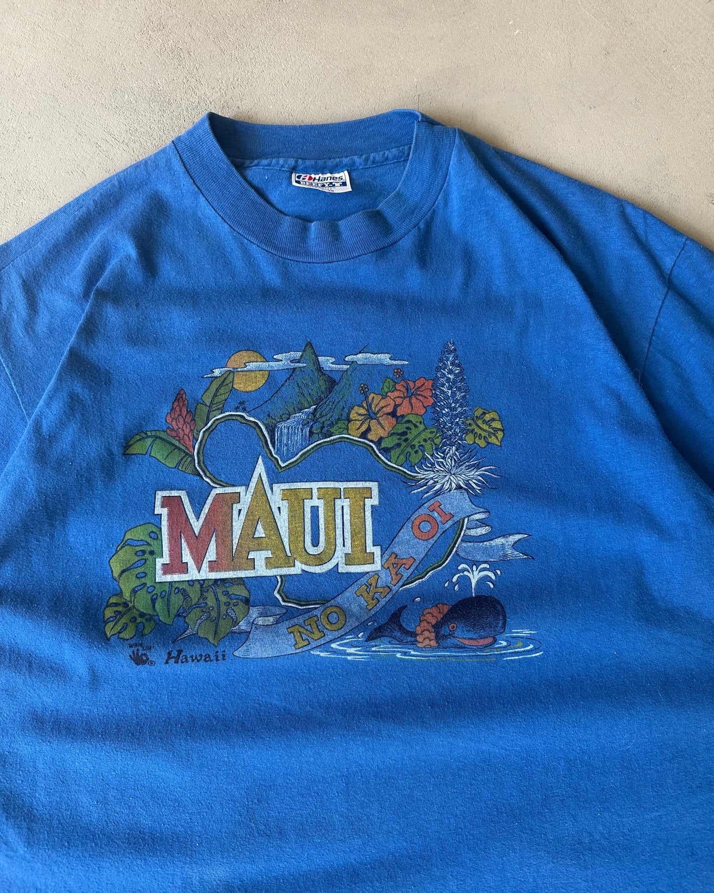 1990s - Blue MAUI T-Shirt - L