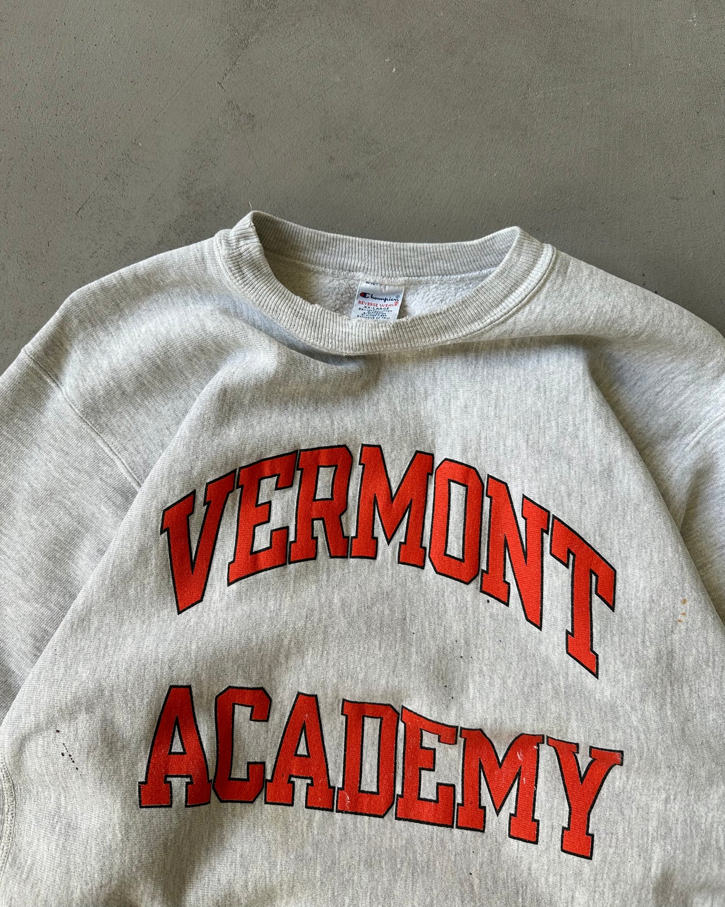 1990s - Ash Grey Vermont Champion RW Crewneck - XL