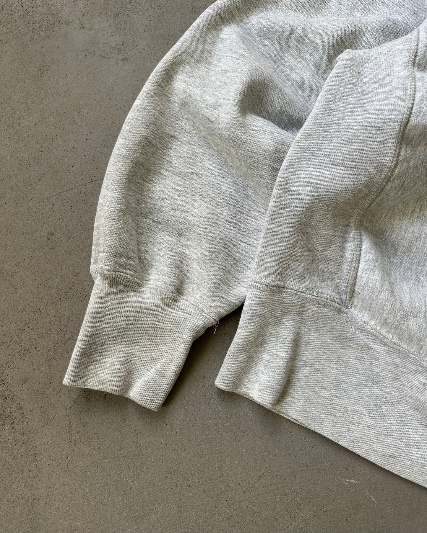 1980s - Ash Grey Wisconsin Champion Warmup Crewneck - S