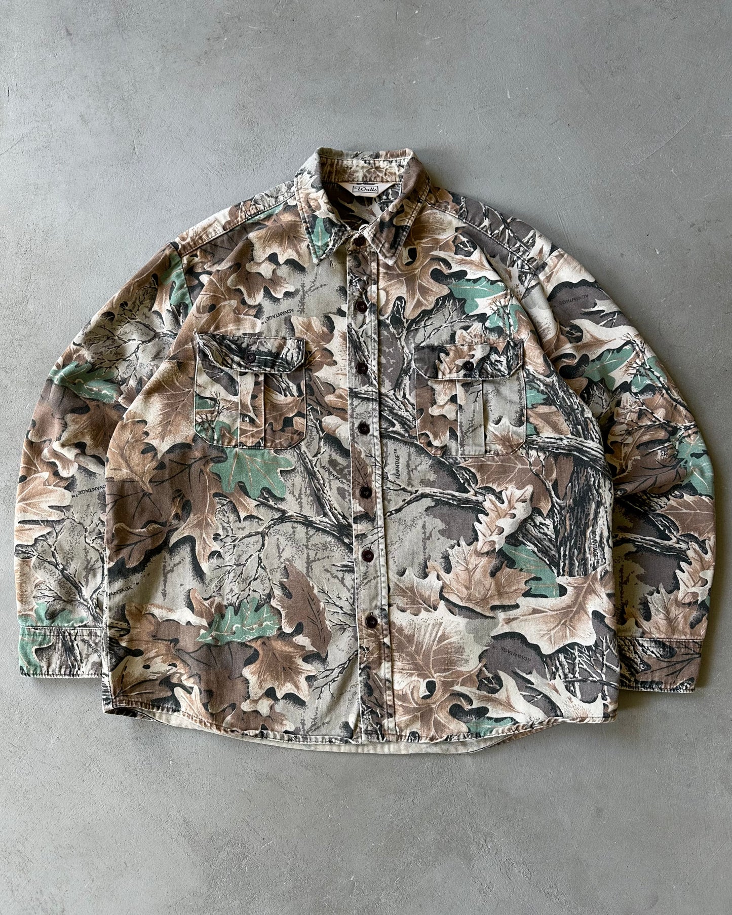 1990s - Distressed Camo Shirt - M/L