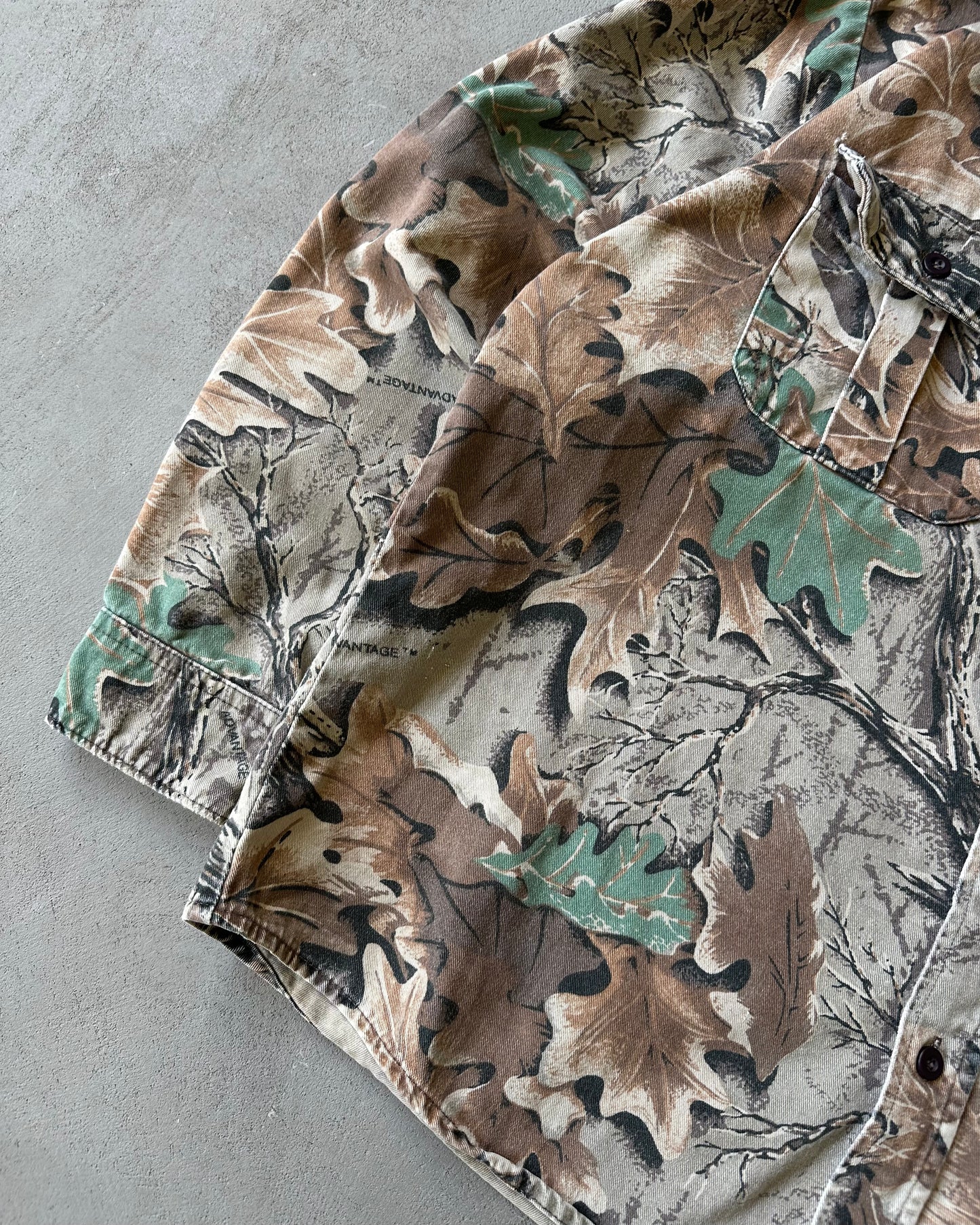 1990s - Distressed Camo Shirt - M/L