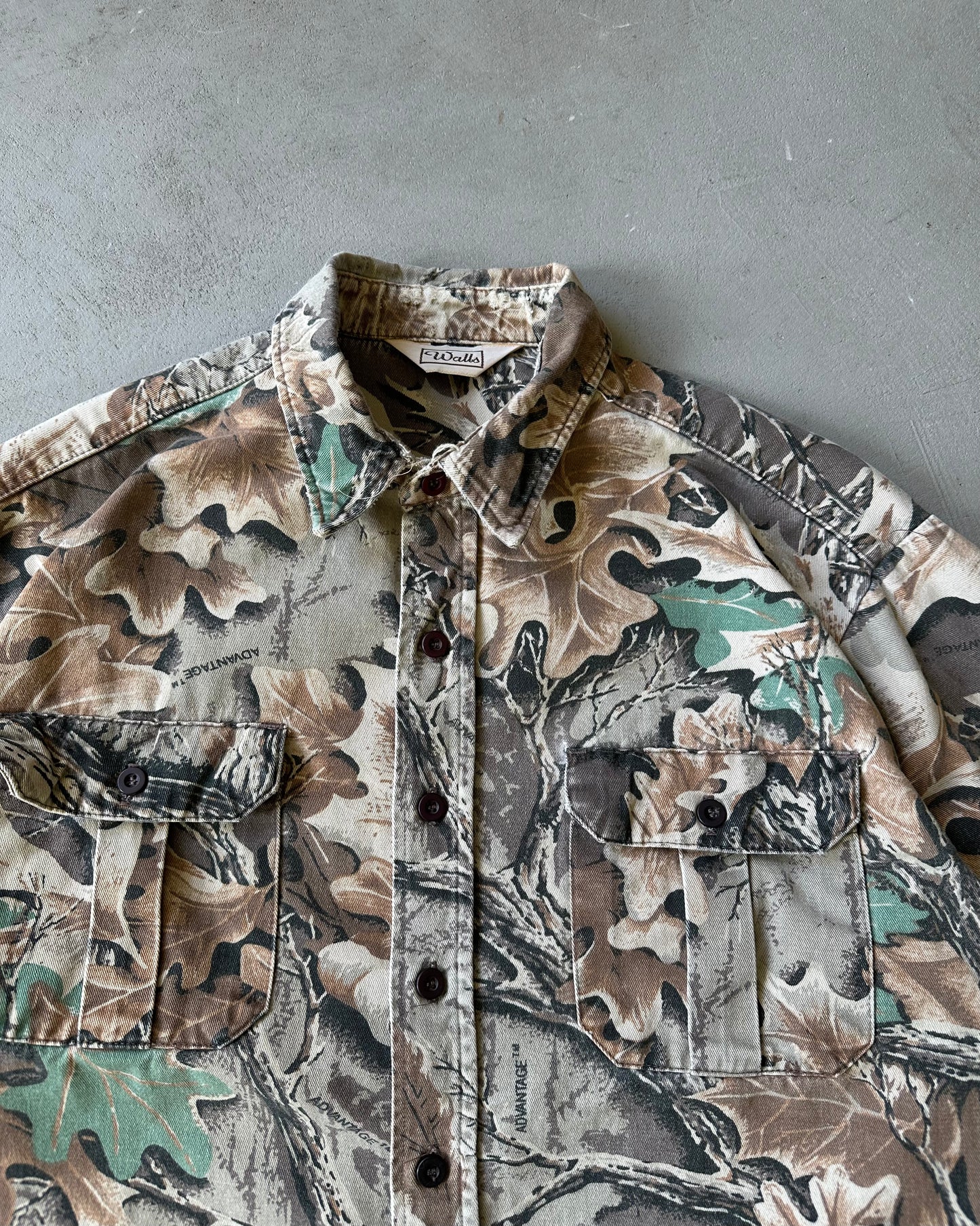 1990s - Distressed Camo Shirt - M/L