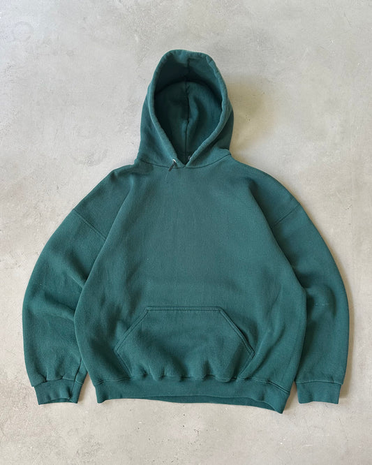 1990s - Forest Green Blank Hoodie - L