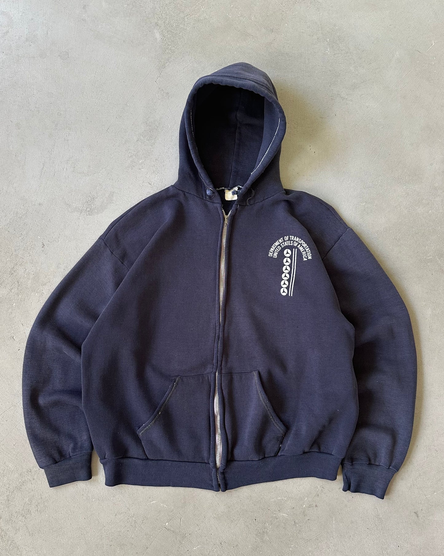 1980s - Navy Transportation USA Zip Up Hoodie - XS/S