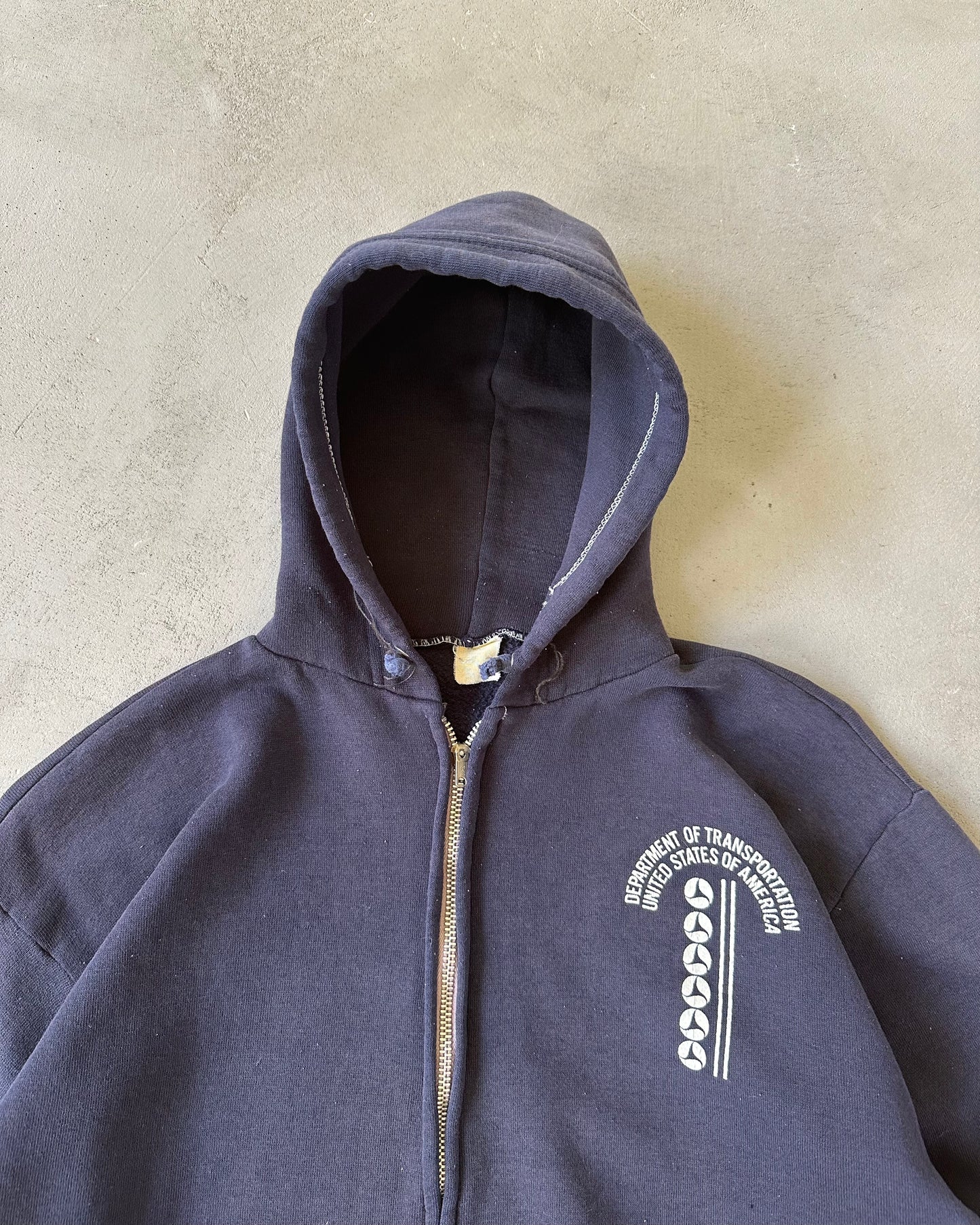 1980s - Navy Transportation USA Zip Up Hoodie - XS/S