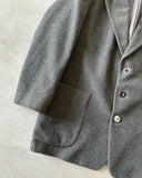 1990s - Charcoal Wool Blazer Jacket - 40