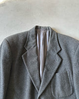 1990s - Charcoal Wool Blazer Jacket - 40