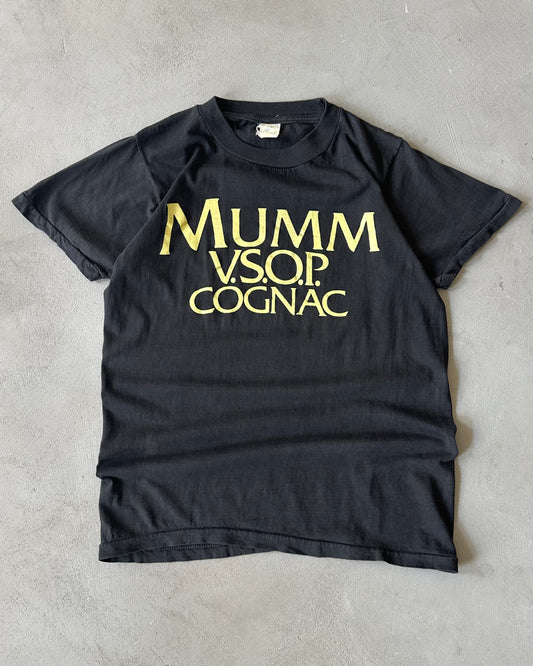 1980s - Black MUMM V.S.O.P Cognac T-Shirt - M