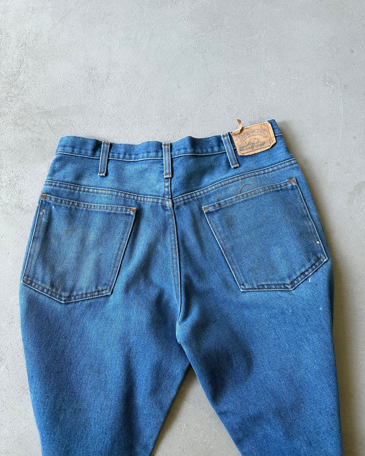 Années 80 - Jean Bootcut de Peintre à Poches Simples Vieillies - 33x28