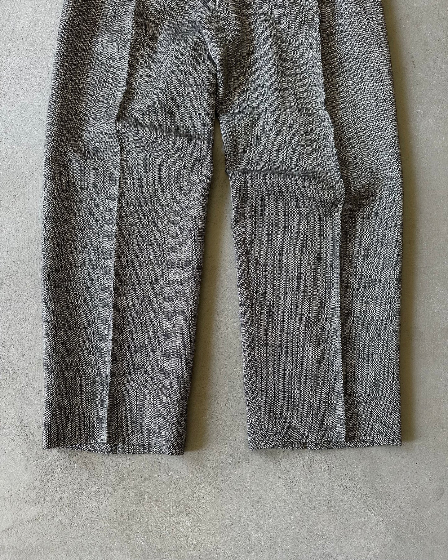 1990s - Black/White Pleated Trousers - 26x28