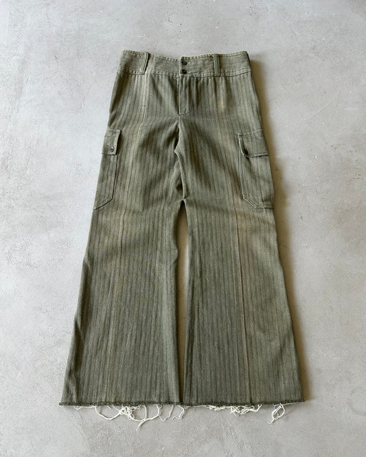 Années 70 - Pantalon Cargo HBT Vert Euro - 29x29