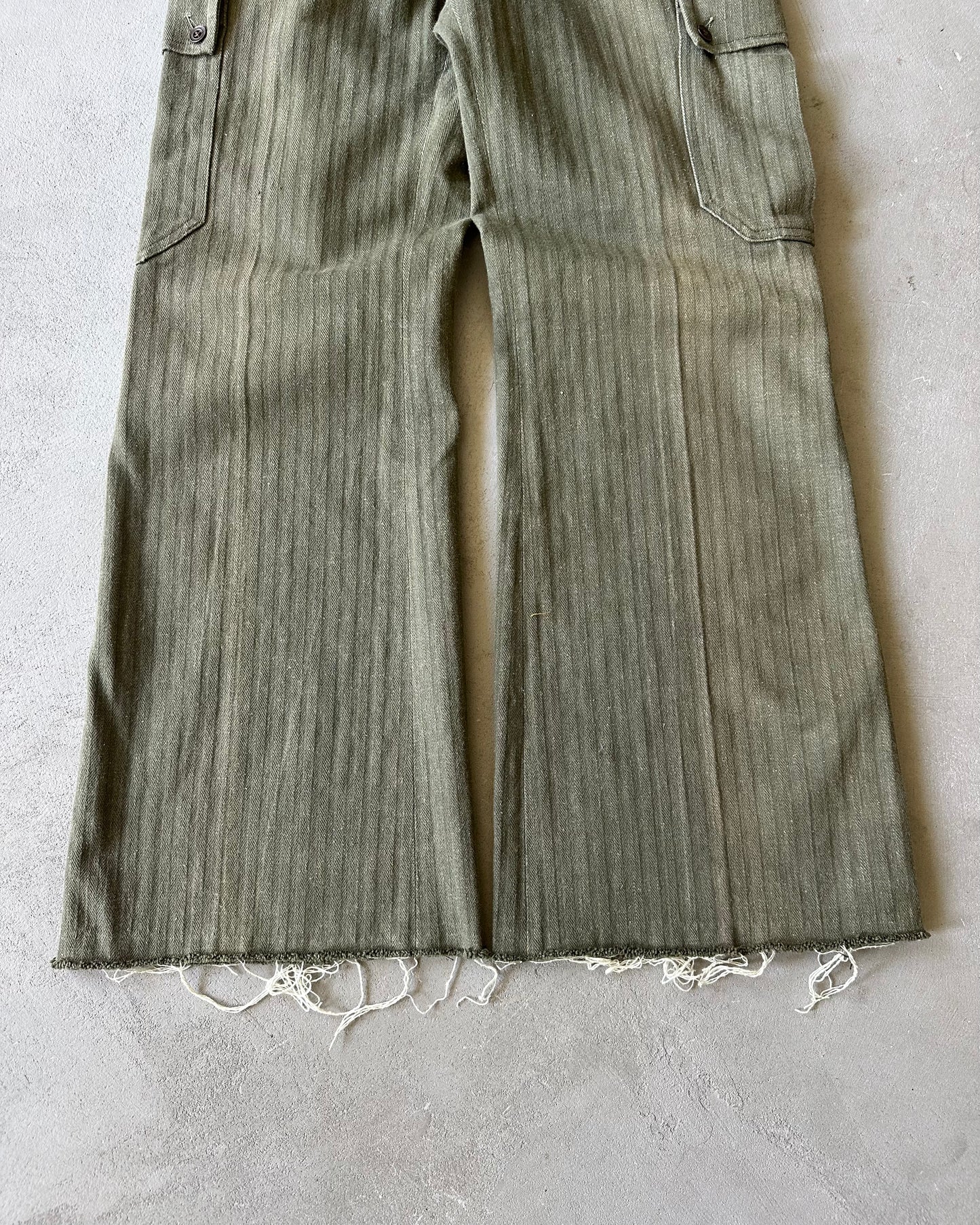 Années 70 - Pantalon Cargo HBT Vert Euro - 29x29