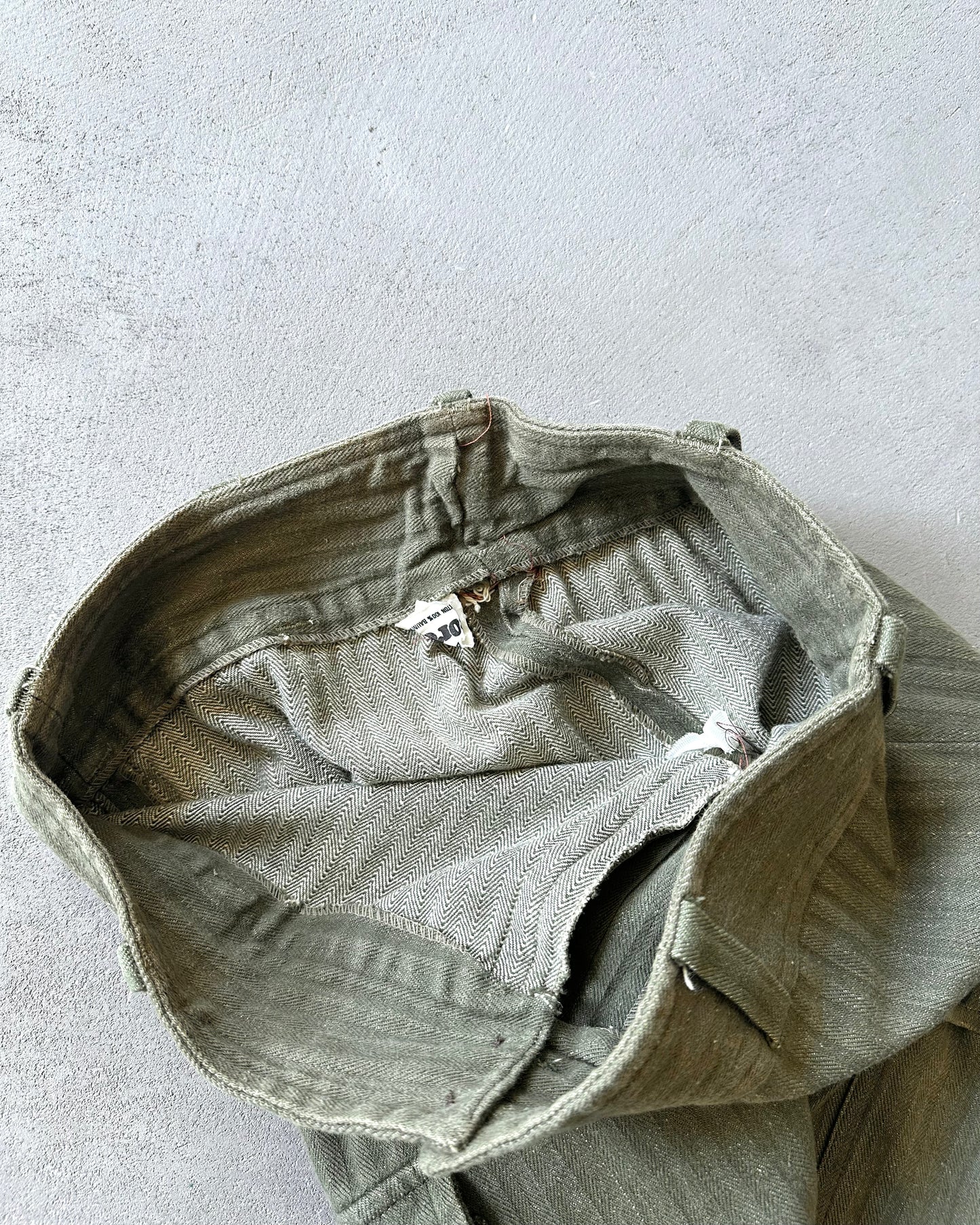 Années 70 - Pantalon Cargo HBT Vert Euro - 29x29