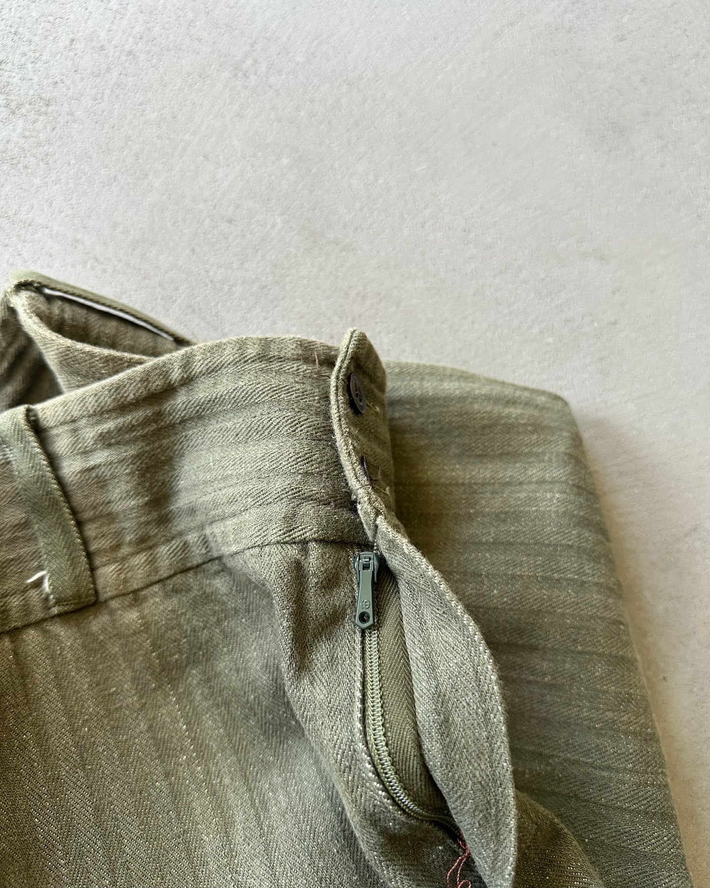 Années 70 - Pantalon Cargo HBT Vert Euro - 29x29