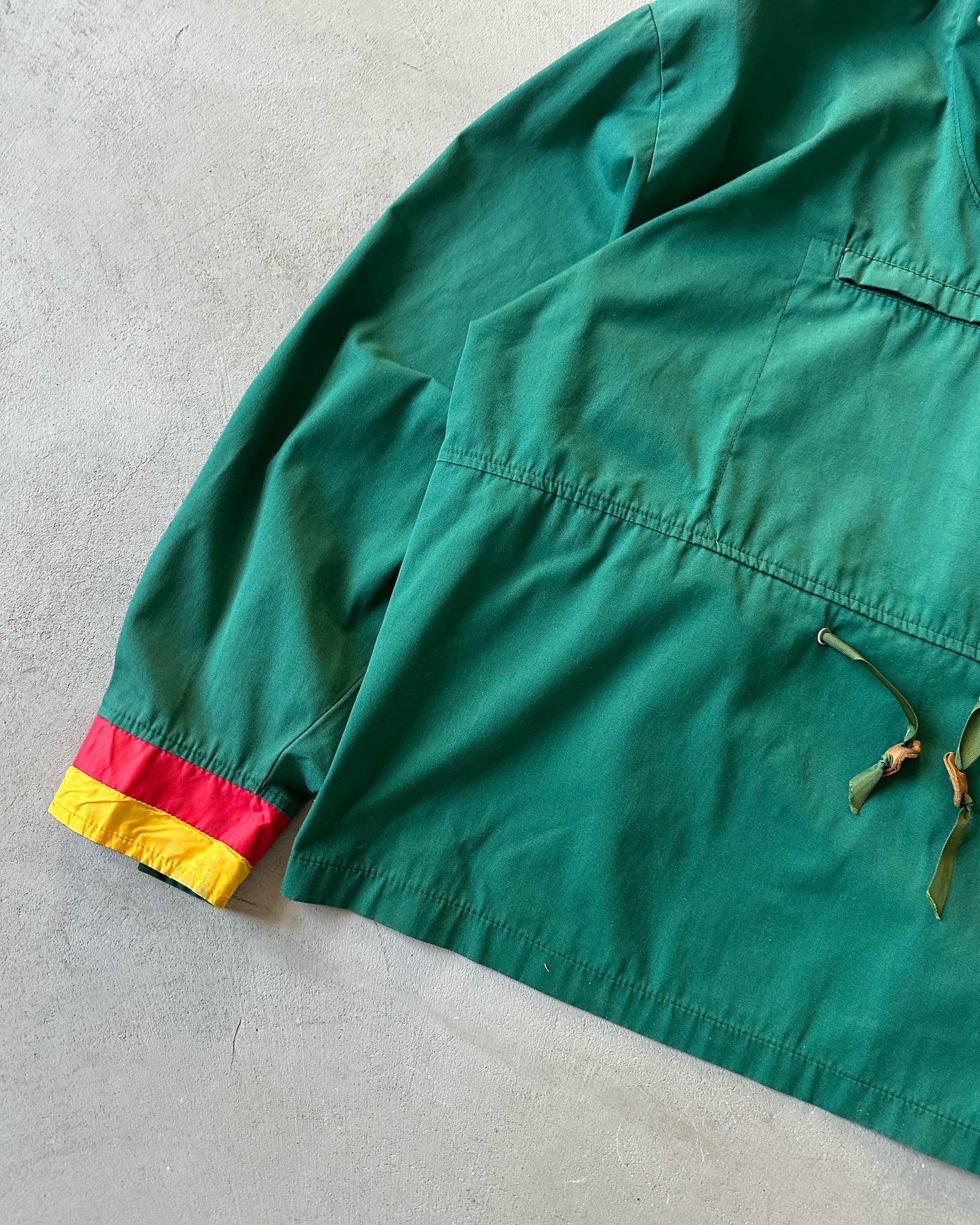 1980s - Green/Red Woolrich Light Anorak Jacket - XL