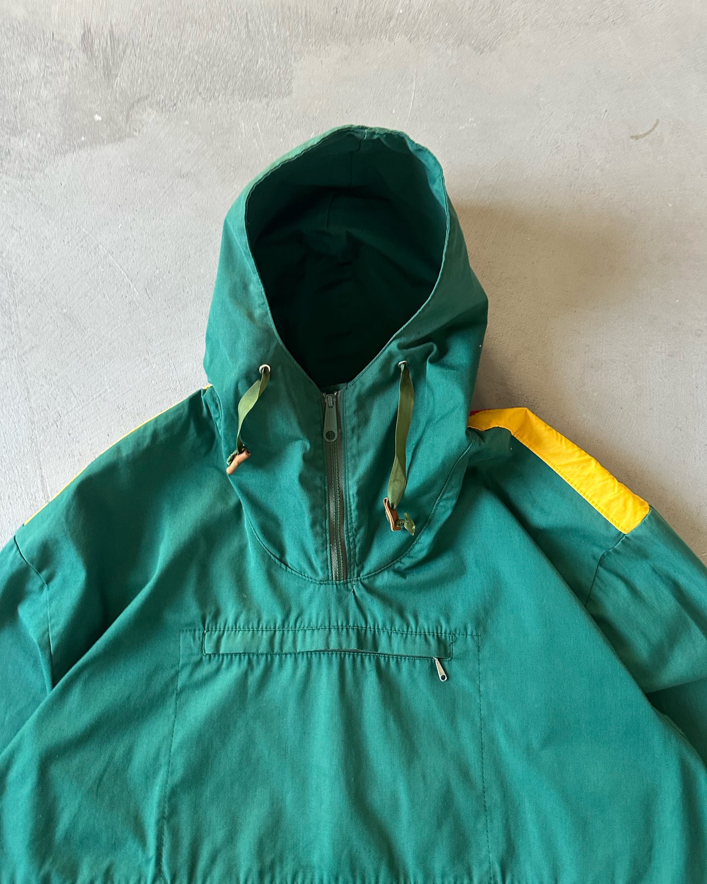 1980s - Green/Red Woolrich Light Anorak Jacket - XL