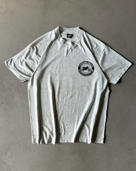 1990s - Distressed Grey "Motorcycle Club" T-Shirt - M/L