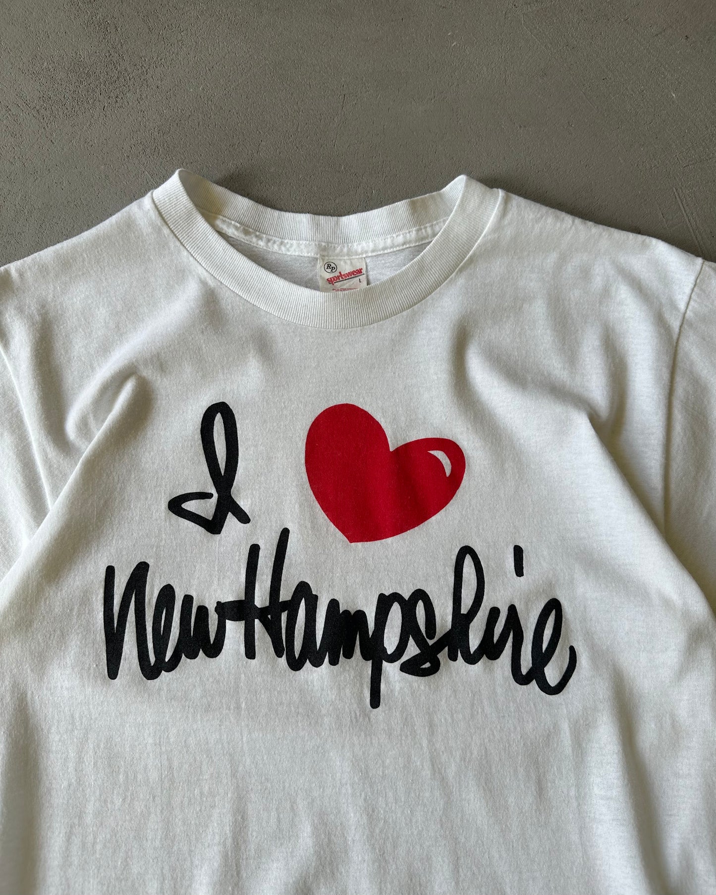 Années 80 - T-shirt blanc "I Love NH" - M