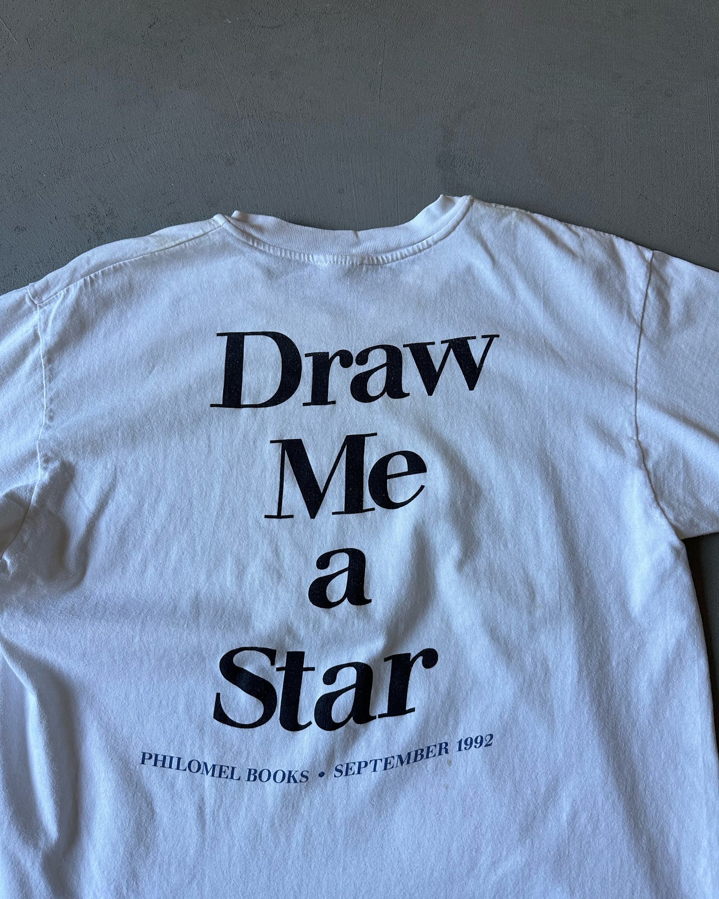 1990s - White "Draw Me A Star" T-Shirt - M/L