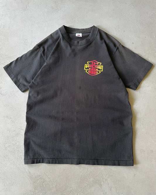 Années 90 - T-shirt Good Times N Peck noir vieilli - M