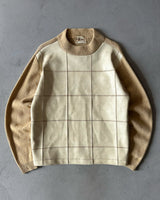 1970s - Tan Leather/Orlon Sweater - M