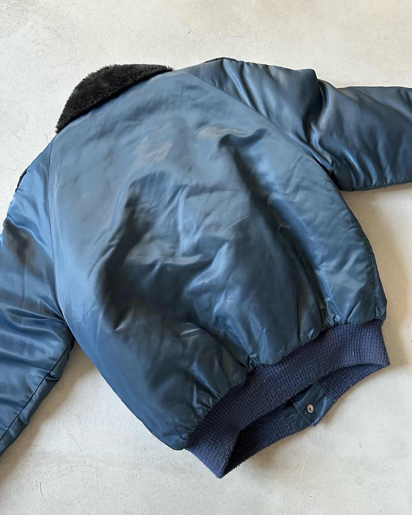 1980s - Navy Golden Bay Bomber Jacket - L